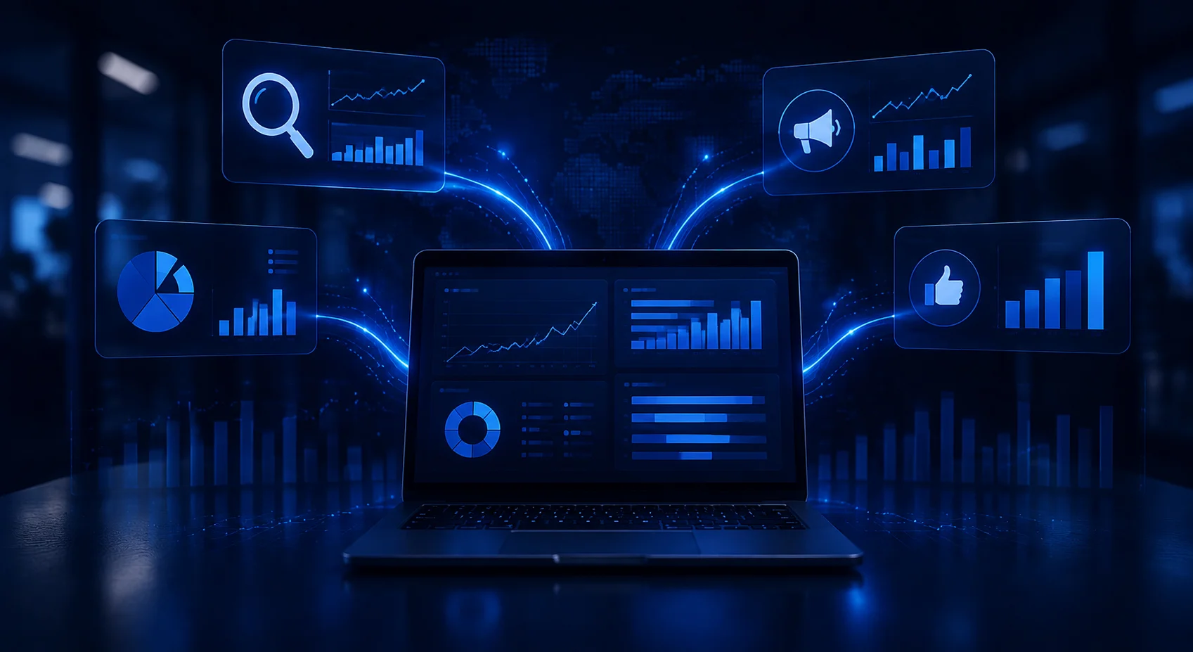 Continuous Cross Channel Optimization icon illustrating digital marketing in the USA by Arobit Digital