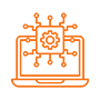 Technology BackedMarketing icon illustrating digital marketing in the USA by Arobit Digital
