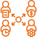 Cross Team Coordinationn icon illustrating enterprise SEO by Arobit Digital