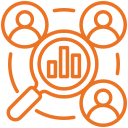 Keyword and Competitor Research icon illustrating ecommerce SEO by Arobit Digital